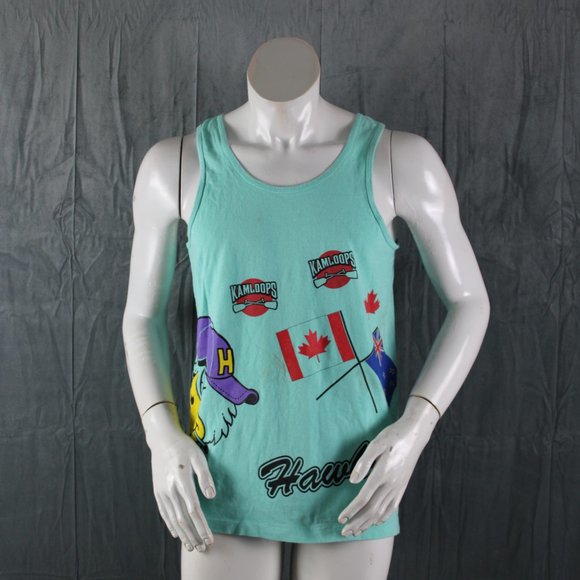 Vintage Tank-Top - Kamloops Rowing All Over Print - Men's Medium - Picture 4 of 12